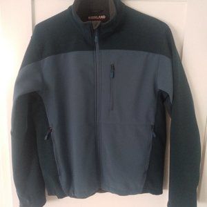 Kirkland Signature Men's Medium Softshell 3-Layer Water Resistance Jacket Gray